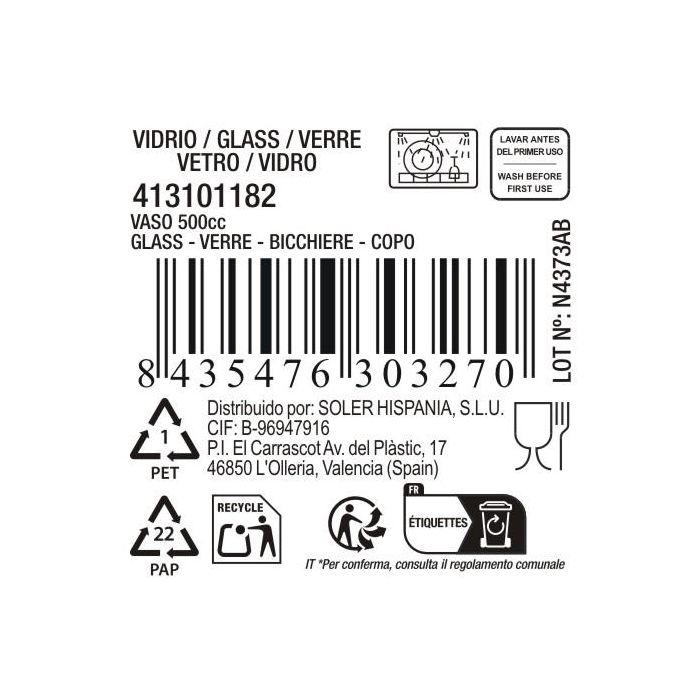 Vaso 500Cc "Auriss Jara" Md (16 Unidades) 10