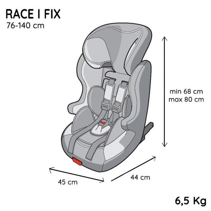 Silla de coche NANIA RACE I FIX isofix 76-140 cm R129 de 3 a 10 años Reposacabezas regulable Base basculante Marrón Fabricación francesa 4 Silla de coche NANIA RACE I FIX isofix 76-140 cm R129 de 3 a 10 años Reposacabezas regulable Base basculante Marrón Fabricación francesa 4