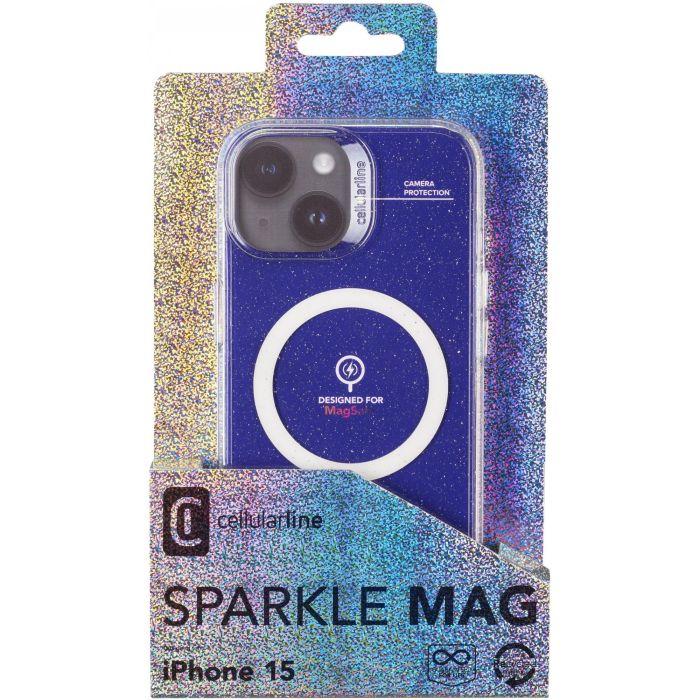 Cellularline Sparkle MagSafe Case MAG iPhone 15 trans. 1 Cellularline Sparkle MagSafe Case MAG iPhone 15 trans. 1