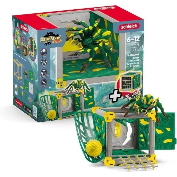 BattleCave Jungle Tarantula, Arena Expansion, SCHLEICH 42678 Eldrador Creatures, 7 años BattleCave Jungle Tarantula, Arena Expansion, SCHLEICH 42678 Eldrador Creatures, 7 años