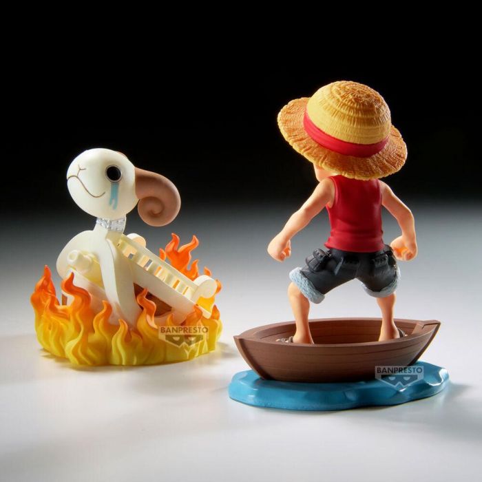 Banpresto BP28928P Figura Coleccionable Pre-pintada One Piece World Collectable Log Stories Monkey D. Luffy & Going Merry PVC ABS 8 cm 3