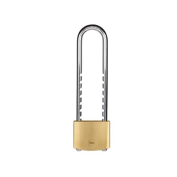 Candado de latón - YALE - Y110B/50/155/1 - 50 mm - Arco de acero cementado XL - 3 llaves - Para cadenas, escaleras, portones, bicicletas 1 Candado de latón - YALE - Y110B/50/155/1 - 50 mm - Arco de acero cementado XL - 3 llaves - Para cadenas, escaleras, portones, bicicletas 1