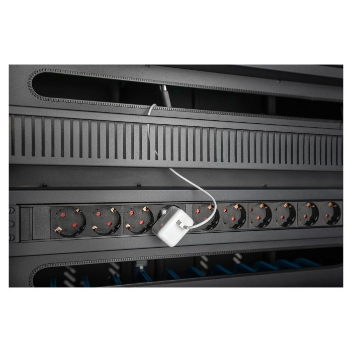 Digitus Armario de Carga Móvil para 30 Portátiles/Tabletas hasta 15.6", USB-C, con Desinfección UV-C, 540W, Negro, Ruedas, Gestión de Cables, Cierre con Llave