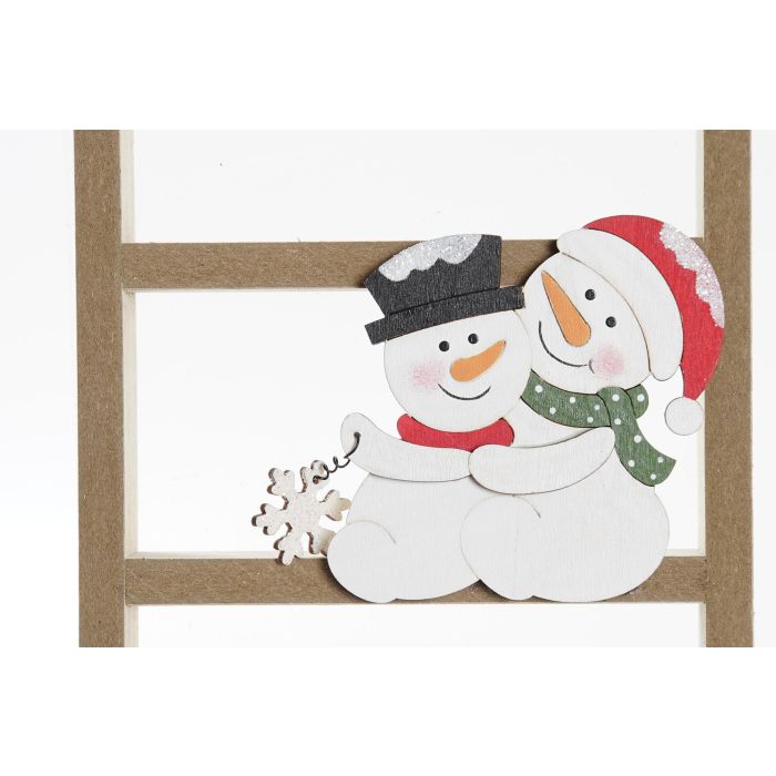 DKD Home Decor Decoración Navidad Tradicional Escalera MDF Natural Blanco 2x45x14 cm (Pack 6) 1