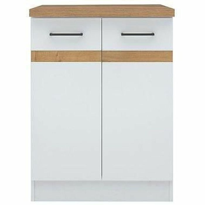 Junona Kitchen Bajo Gabinete de 60 cm - 2 puertas - Tesca de trabajo - Blanco brillante 1 Junona Kitchen Bajo Gabinete de 60 cm - 2 puertas - Tesca de trabajo - Blanco brillante 1