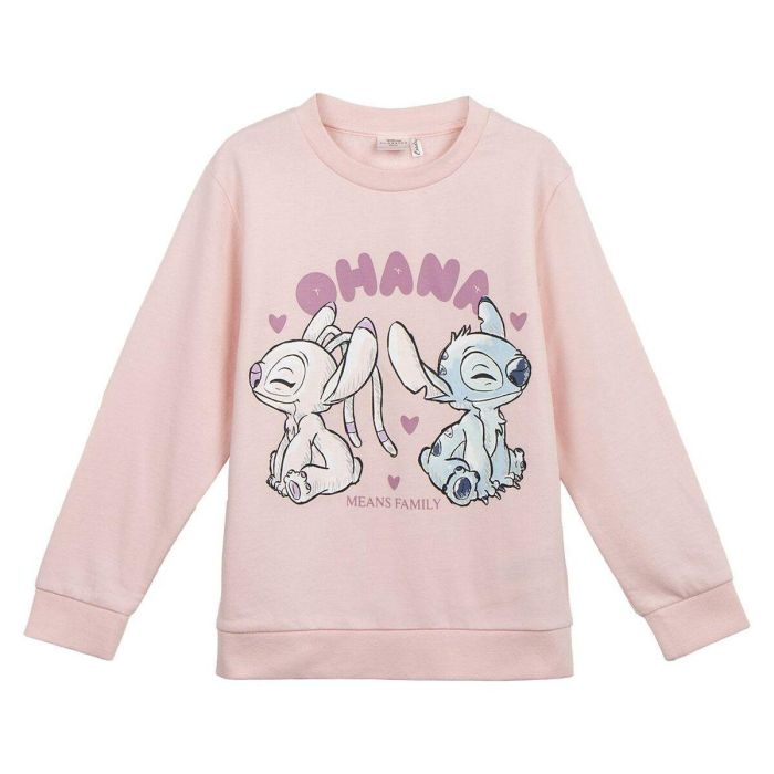 Sudadera sin Capucha Stitch Rosa 0 Sudadera sin Capucha Stitch Rosa 0