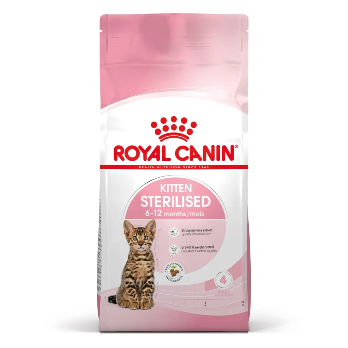 Royal Canin Kitten Sterilised Pienso Gato Gatito Esterilizado 2 kg para Defensas Naturales y Salud Digestiva