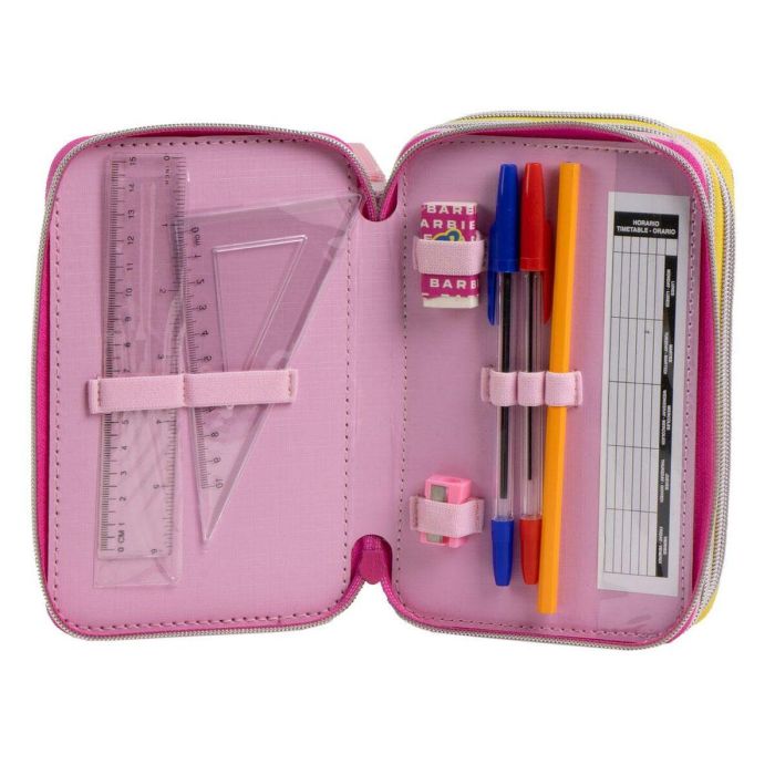 Cerdá Plumier Escolar Completo con Accesorios Giotto Barbie, Estuche Fucsia para Niños, 12.5x6.5x19.5 cm, Edad +3 años 3 Cerdá Plumier Escolar Completo con Accesorios Giotto Barbie, Estuche Fucsia para Niños, 12.5x6.5x19.5 cm, Edad +3 años 3