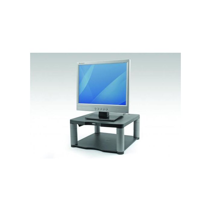 Fellowes Soporte para Monitor Premium, para Pantallas de hasta 36 kg, CRT o TFT/LCD de 21", Fabricado en Plástico Reciclado, Ajustable a 5 Alturas 1