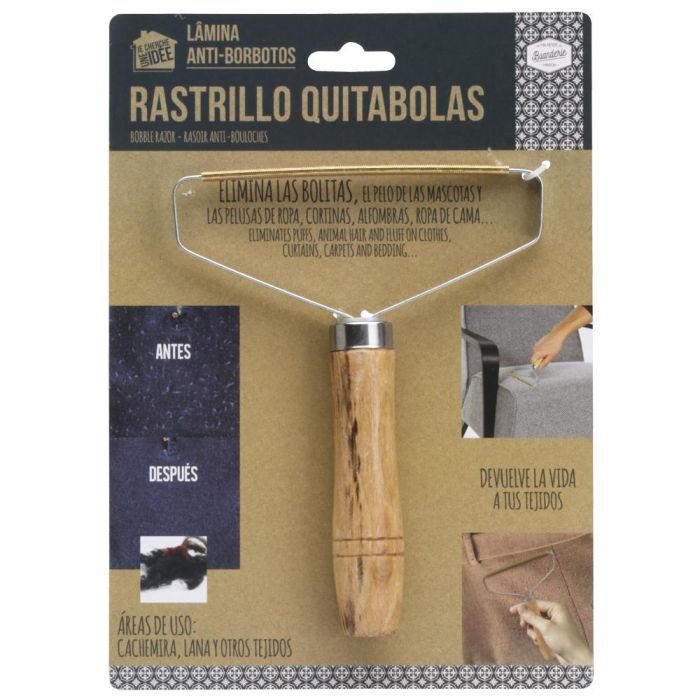 Je cherche une Idee Rastrillo Quitabolas Quita Pelusas y Bolitas para Tejidos, Mango Madera, Eficaz y No Daña, 16x12.5 cm 0 Je cherche une Idee Rastrillo Quitabolas Quita Pelusas y Bolitas para Tejidos, Mango Madera, Eficaz y No Daña, 16x12.5 cm 0