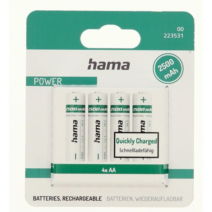 Pilas Recargables Hama 00223531 2500 mAh 1,2 V AA (4 Unidades) 1 Pilas Recargables Hama 00223531 2500 mAh 1,2 V AA (4 Unidades) 1