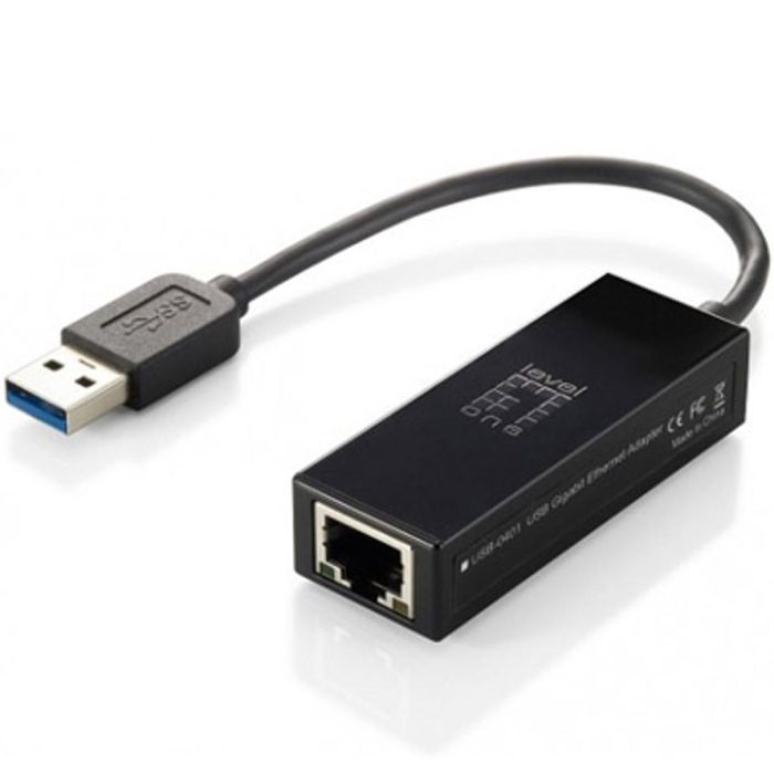 Level One Adaptador USB 3.0 Gigabit Ethernet 10/100/1000Mbps, Wake-on-LAN, IPv4/IPv6, Windows/Mac OS
