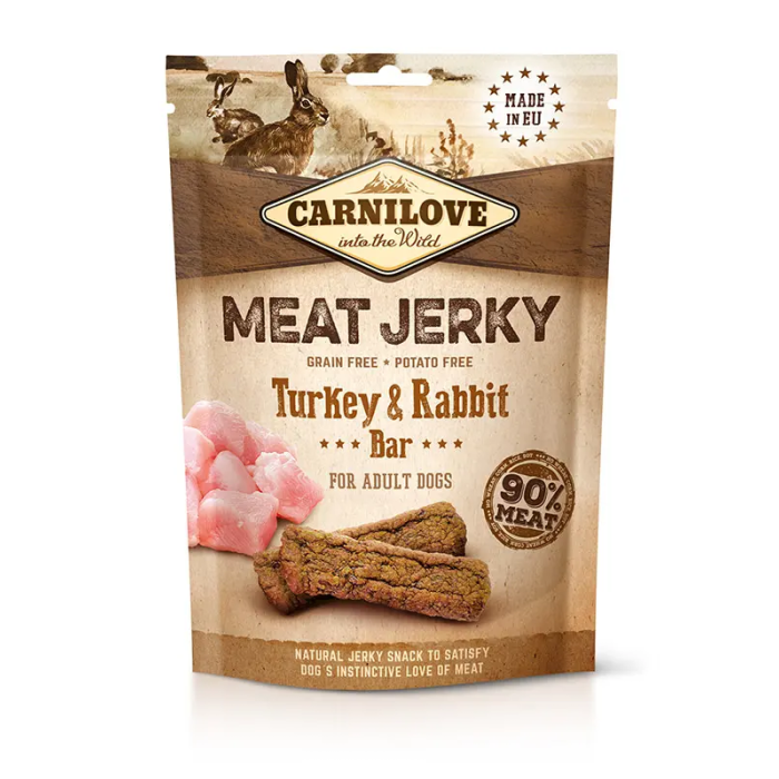 Carnilove Jerky Conejo Y Pavo Barritas 12x100 gr