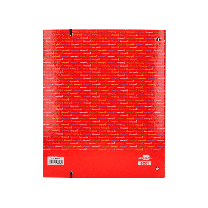 Liderpapel Carpeta con Recambio A4 Cuadro 5mm Forrada 4 Anillas 20mm con 120 Hojas 80g 3