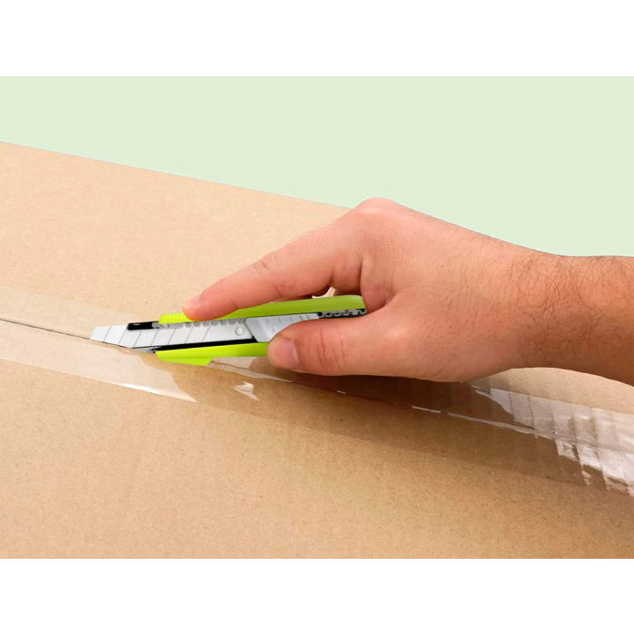 Q-connect Cúter de Plástico Ancho con Guía Metálica y Cuchilla de Cerámica 18 mm xd-43 Blíster 1 Unidad 6