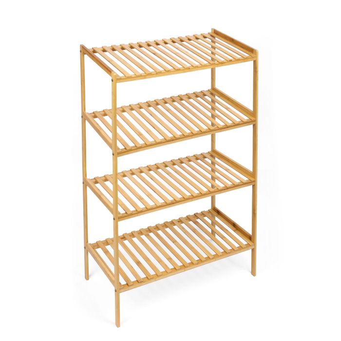 Estantería de Bambú 4 Niveles 70x35x100 cm - Confortime (2 Unidades) 1 Estantería de Bambú 4 Niveles 70x35x100 cm - Confortime (2 Unidades) 1