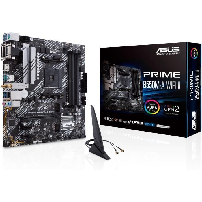 ASUS PRIME B550M-A WiFi II ASU4711081309741 Placa base AMD B550 Ranura micro ATX AM4 0 ASUS PRIME B550M-A WiFi II ASU4711081309741 Placa base AMD B550 Ranura micro ATX AM4 0