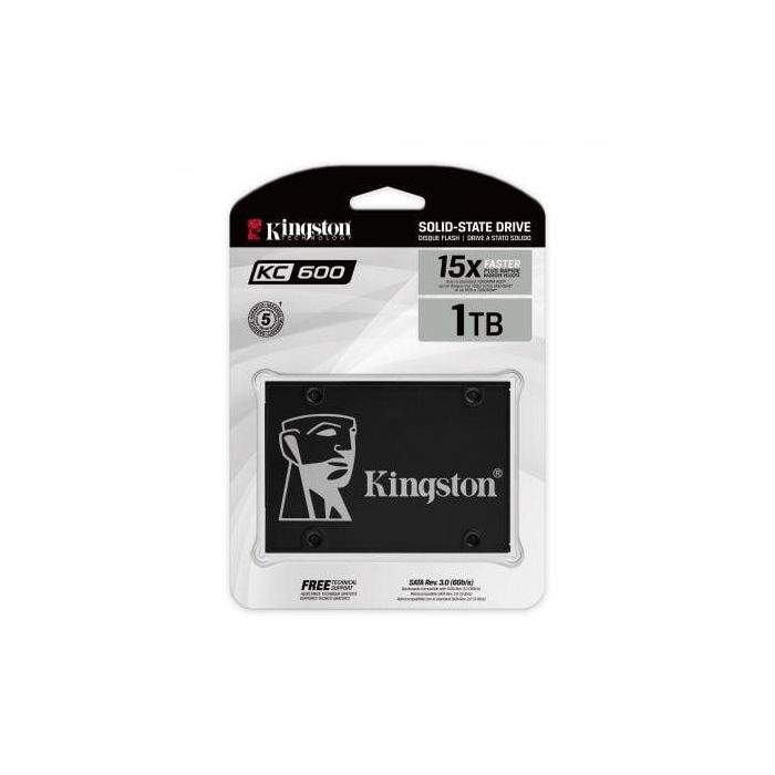 Kingston KC600 SKC600/1024G SSD 1TB SATA III 3D TLC - 550MB/s Lectura, 520MB/s Escritura 2 Kingston KC600 SKC600/1024G SSD 1TB SATA III 3D TLC - 550MB/s Lectura, 520MB/s Escritura 2