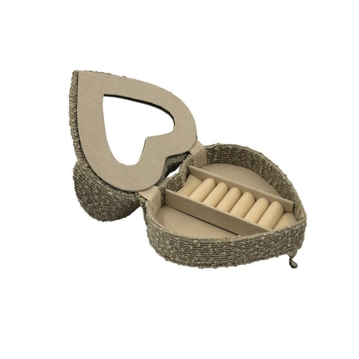 Caja-Joyero Versa Gris Poliéster Metal Espejo Madera MDF 16 X 13,5 X 16 CM Sofá 3 Caja-Joyero Versa Gris Poliéster Metal Espejo Madera MDF 16 X 13,5 X 16 CM Sofá 3