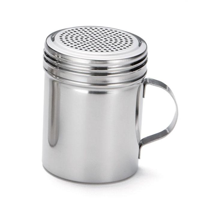 TABLECRAFT - H159/3 - Pack de 3 unidades - Espolvoreador con asa 295 ml - 9,5 x 7 x 9,5 cm - Acero inoxidable