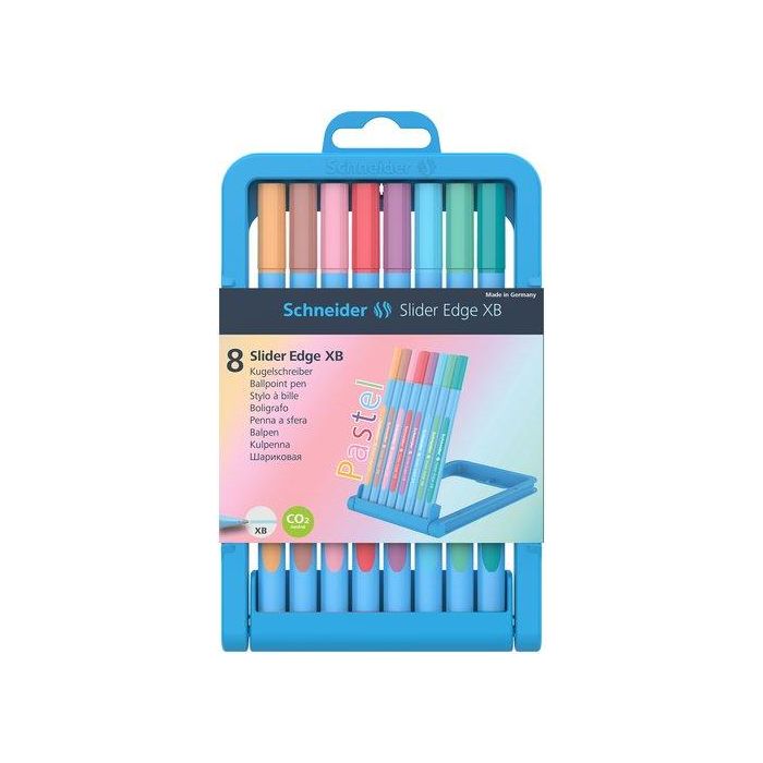 Boligrafo Schneider Slider Edge Colores Pastel Estuche Surtido De 8