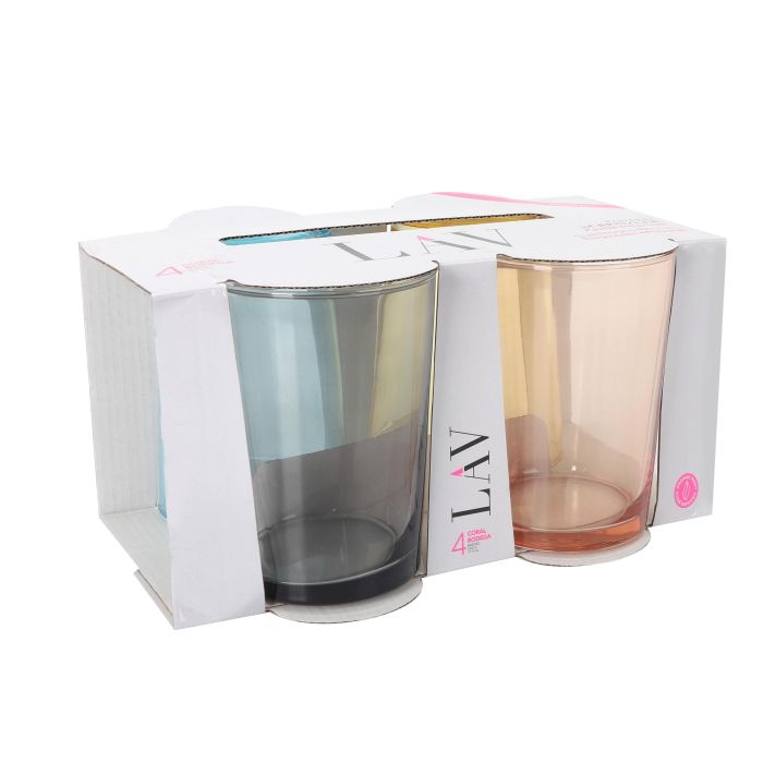 LAV Set 4 Vasos Sidra 520cc Medidas 9x9x12 cm (6 Cajas)