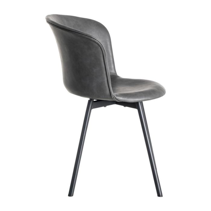 Silla Negro Metal / Simil Piel 53 X 51,50 X 76 cm