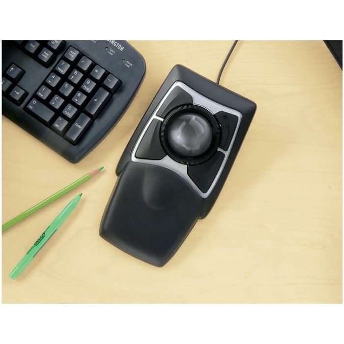 Kensington Expert Trackball Óptico Con Cable Anillo Desplazamiento 4 Botones Personalizables Reposamuñecas Extraíble Negro 180 cm 4