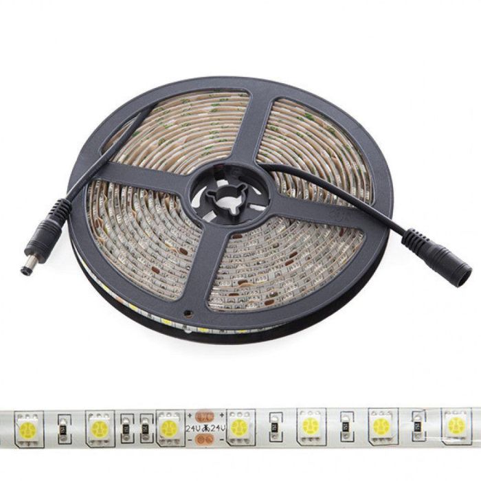 Tira de 300 LEDs 60W 7.000Lm CRI85 6000ºK SMD5050 24VDC IP65 x5M 40.000H [CA-5050-60-24-IP65-CW]-Blanco Frío 1