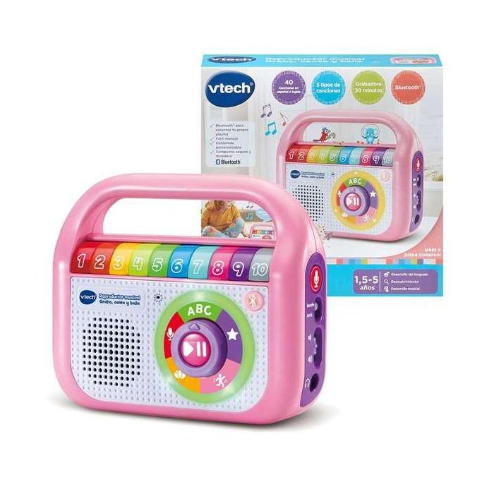 Vtech Reproductor Musical Graba, Canta y Baila Rosa 14,8x17,5x6 cm 0 Vtech Reproductor Musical Graba, Canta y Baila Rosa 14,8x17,5x6 cm 0