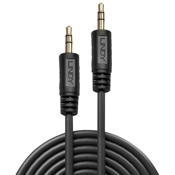 Lindy 3m Cable Audio Premium Jack 3.5mm a Jack para Conectar iPhone, iPod, Smartphone, Coche, Amplificador, Altavoces 1