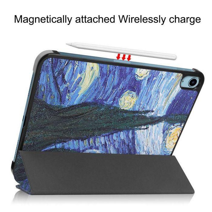 CoreParts For Apple iPad 10th Gen 10.9-inch (2022) Tri-fold Caster Hard Shell Cover with Auto Wake Function - Starry Sky Style 4 CoreParts For Apple iPad 10th Gen 10.9-inch (2022) Tri-fold Caster Hard Shell Cover with Auto Wake Function - Starry Sky Style 4