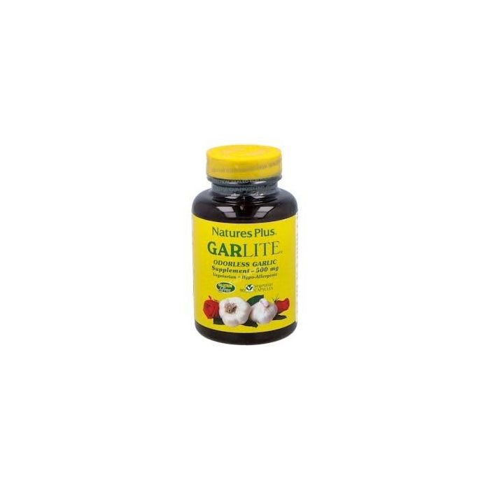 NATURES PLUS Ajo Envejecido Desodorizado Garlite 90 Vegicaps: Suplemento para Colesterol y Triglicéridos