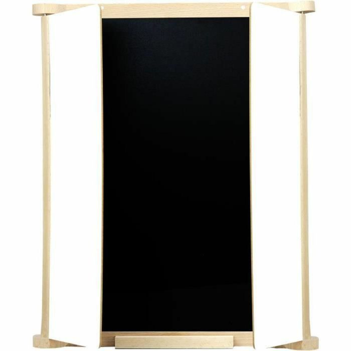 Jeujura JEU3225280879109 Tríptico Cuadro Mural de Madera Natural con Pizarra y Fieltro, Incluye Accesorios, 82x56 cm 2