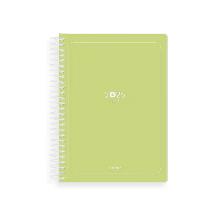 Antartik Agenda Espiral Essentials A5+ 2026 Día Página Verde Papel 80g FSC 1