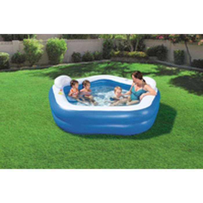 Bestway Piscina Hinchable 2 Camaras Family 213x206x69 cm +6 Años Jardin 54153 18
