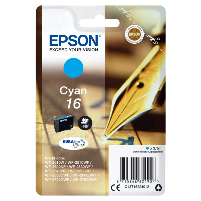 Ink-Jet Epson 16 Wf2010 W Wf2510 Wf Wf2520Nf Wf2530 Wf Wf2540 Wf Cian 175 Pag Ink-Jet Epson 16 Wf2010 W Wf2510 Wf Wf2520Nf Wf2530 Wf Wf2540 Wf Cian 175 Pag
