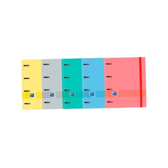 Oxford Carpeta Anillas Europeanbinder 4 Anillas 35mm C-Recambio 100H 5x5 Cuadros A4+ – Surtido 10 Unidades (10 Unidades)