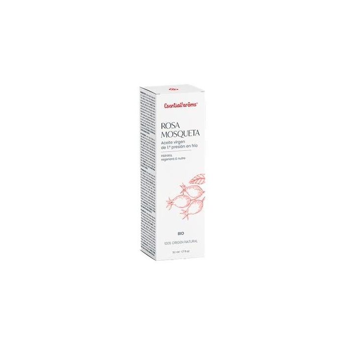 ESENTIAL AROMS Aceite Rosa Mosqueta Biológica 50ml Ecocert - Regeneración Tejidos y Antiedad Piel