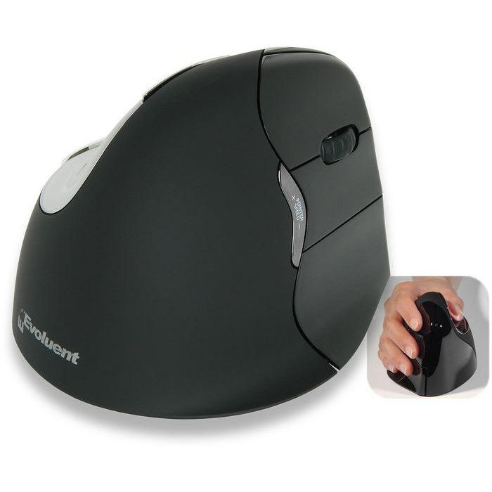 Evoluent VerticalMouse 4 Ratón Ergonómico para Mac Diestro, Postura Vertical que Alivia Dolor de Muñeca, Conectividad Bluetooth 1