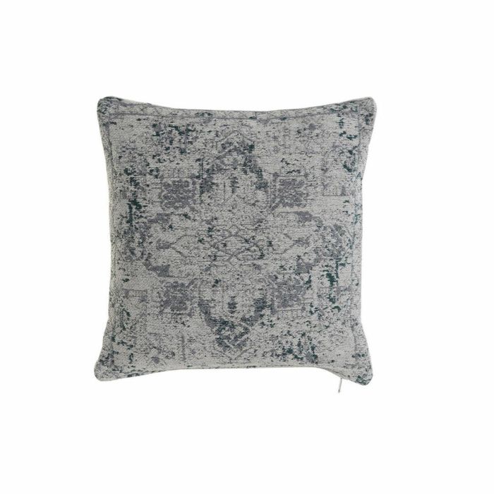 DKD Home Decor Cojín Árabe Azul 45x45 cm Grosor 12 cm, 70% Algodón 30% Poliéster Colección Impression