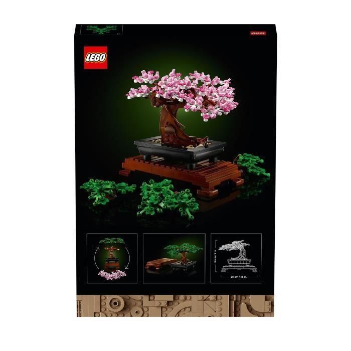 LEGO 10281 Creator Expert Bonsai Kit de Construcción Botánico para Adultos, Hobby Creativo DIY con Flores de Cerezo Intercambiables 4