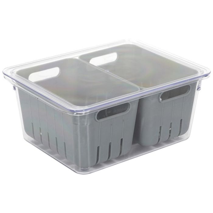 Cook Concept Caja con 2 Cubetas Nevera para Frutas y Verduras 22,5x17,5 cm 1