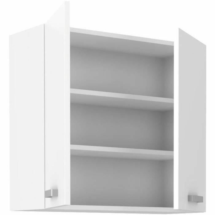 ATLAS Unidad alta con 2 puertas batientes - Decoración blanca - L80 cm 4 ATLAS Unidad alta con 2 puertas batientes - Decoración blanca - L80 cm 4