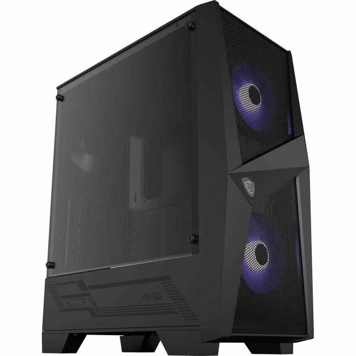 MSI MAG Forge 100M Midi Tower Negro Transparente con Iluminación Púrpura y Panel de Vidrio Templado para PC Gaming 20