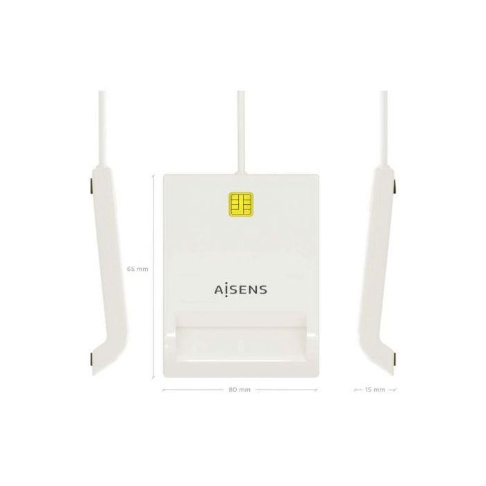 Lector de DNI y Tarjetas Aisens ASCR-SN07-W/ Blanco 3 Lector de DNI y Tarjetas Aisens ASCR-SN07-W/ Blanco 3