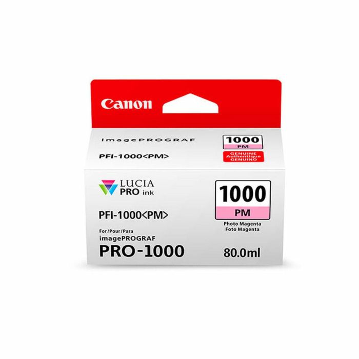 Canon Cartucho PFI-1000 PM Tinta Foto Magenta Pro Pigmentado 80 ml Compatible imagePROGRAF PRO-1000