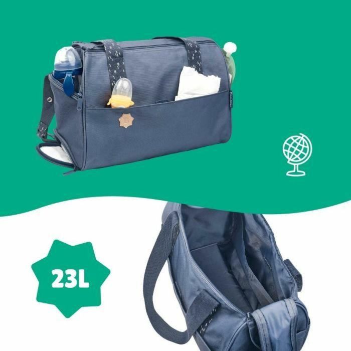 Bolso cambiador Badabulle Pocketstyle - Cambiador, Funda aislante, Funda, Accesorios para cochecito incluidos, Azul 3