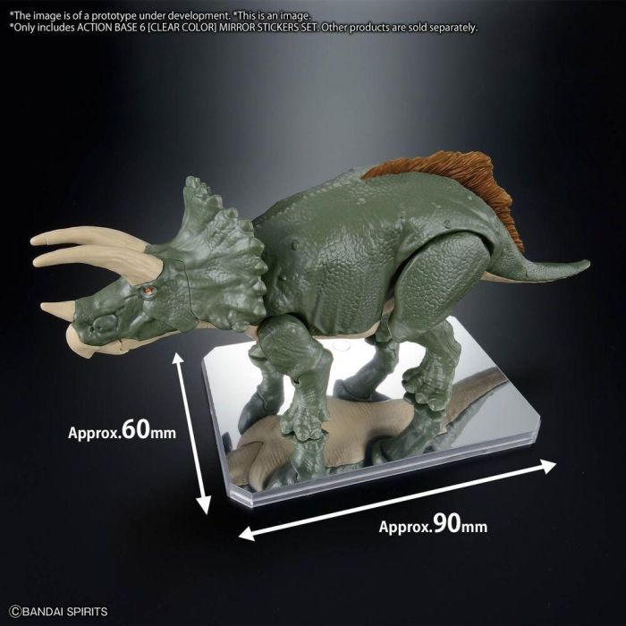 Base Exhibicion Action Base 6 Transparente con Pegatinas Espejo 3