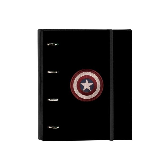 Carpeta Con Recambio Safta Din A4 Tapa Forrada 100 H 60 gr Cuadro 5 mm Capitan America Teen 270x35x320 mm